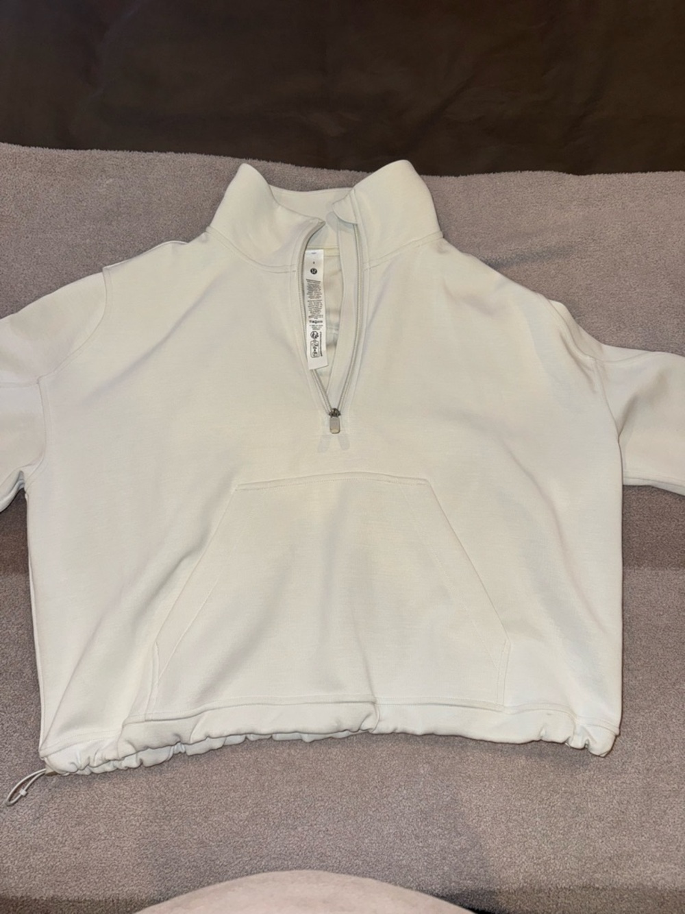 lululemon athletica Off-White Half-Zip Pullover - Picture 2 of 7